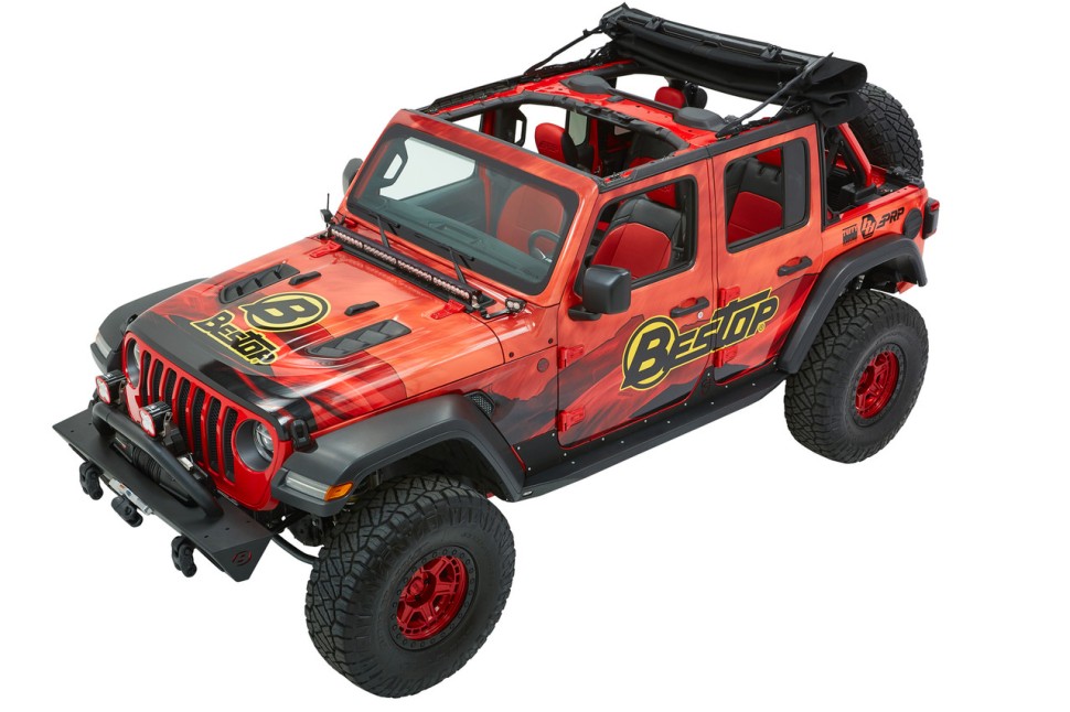 Мягкая крыша Trektop Ultra Soft Top Premium Black Twill Jeep Wrangler JL 18-26 Bestop 5492517