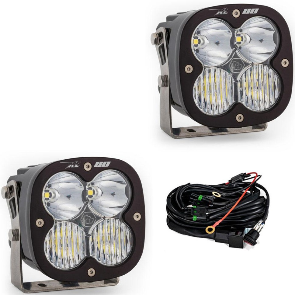 Комплект дополнительных LED фар 4.43x4.43" Driving/Combo XL80 Baja Designs 677803